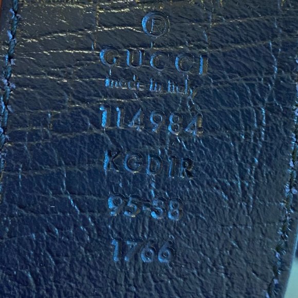 GUCCI GG Supreme Monogram Interlocking G Belt in Navy NEW IN DUST BAG - Picture 4 of 5